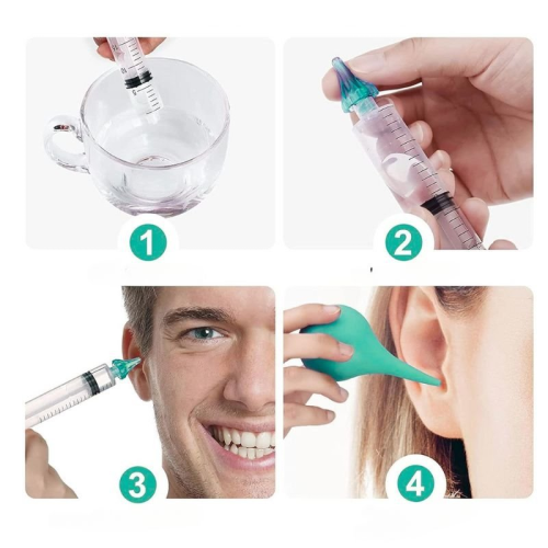 Zestaw do czyszczenia ucha usuwania woskowiny czyścik irygator