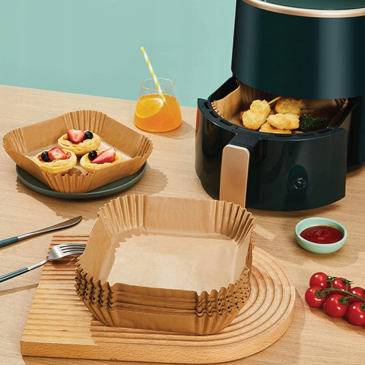 Wkłady formy do frytownicy bezłuszczowej pieczenia Air Fryer foremki 20 cm 100 szt frytkownicy