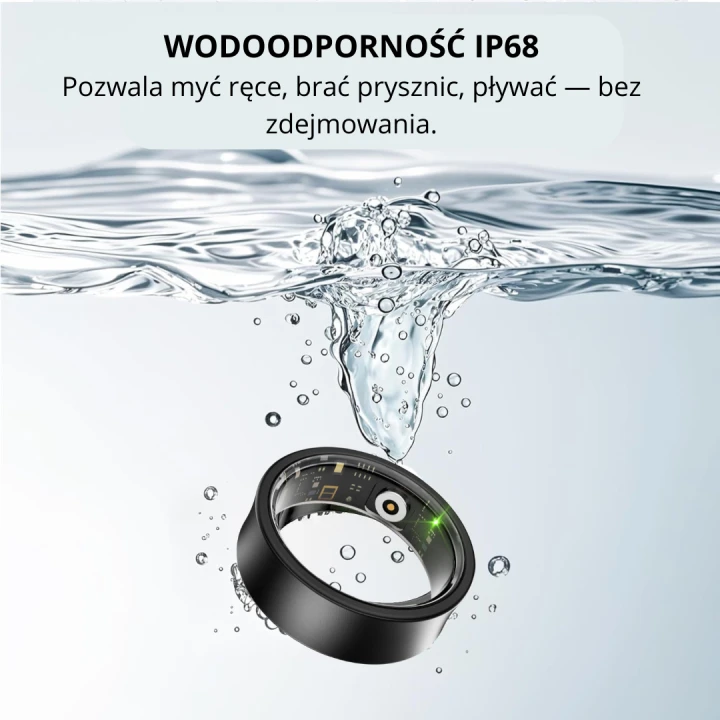 Smart RING do monitorowania zdrowia i aktywności inteligentny pierścień opaska 18,9 mm