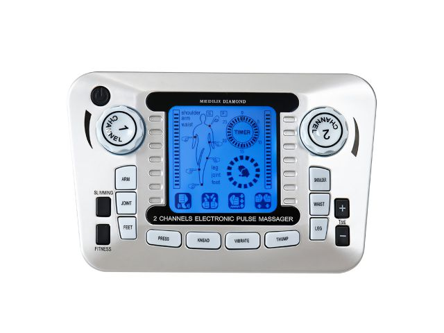 Elektrostymulator EMS prądy TENS masażer dwukanałowy akcesoria do masażu rehabilitacji