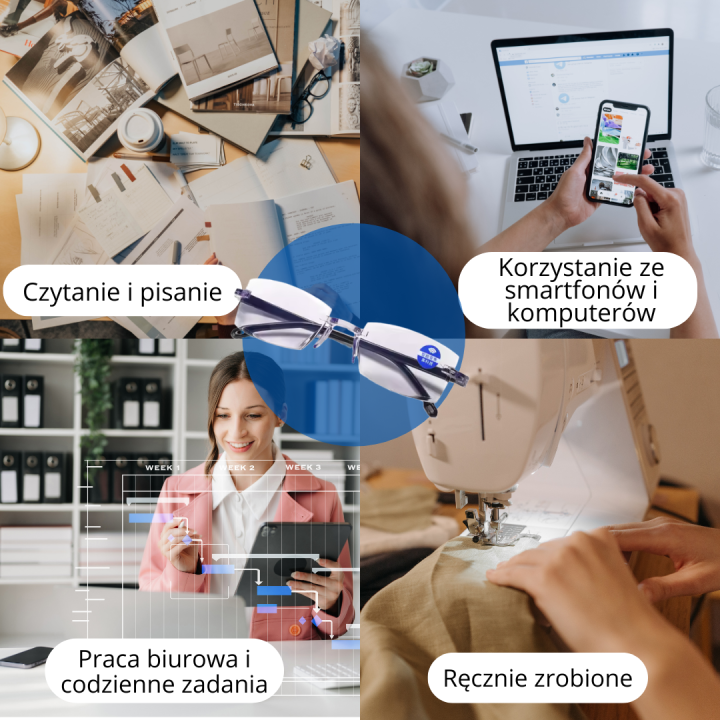 OKULARY DO CZYTANIA Z FUNKCJĄ AUTO FOCUS+KOREKCYJNE AJURWEDYJSKIE