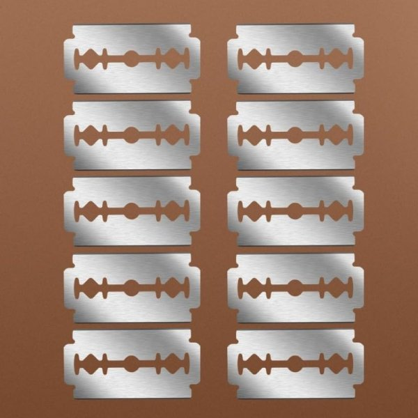 Maszynka do golenia na żyletki metalowa tradycyjna ręczna zestaw