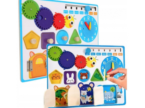 Rozwojowa tablica manipulacyjna sensoryczna zabawka edukacyjna Montessori