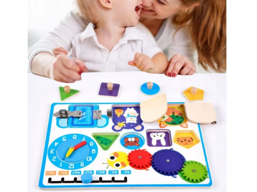 Rozwojowa tablica manipulacyjna sensoryczna zabawka edukacyjna Montessori