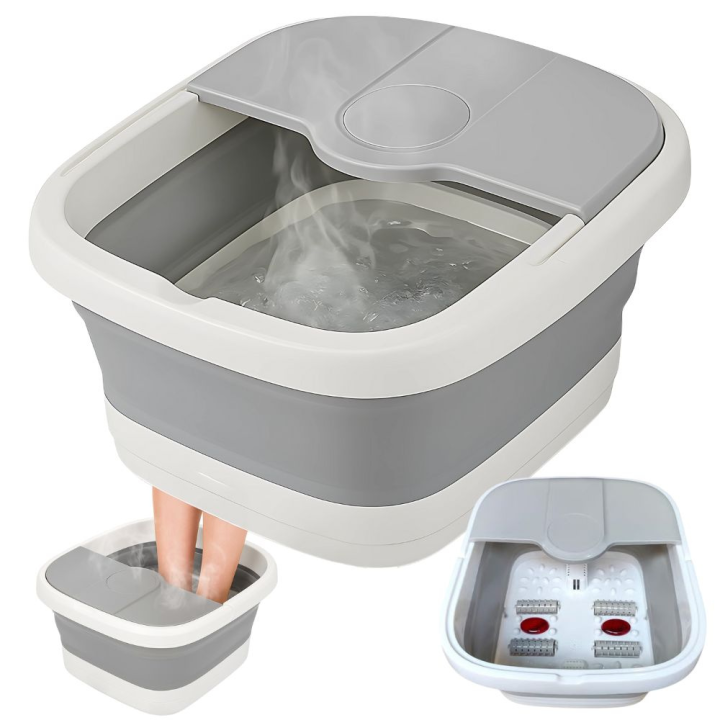 Masażer do stóp podgrzewany miska pedicure z rolkami masującymi spa stóp