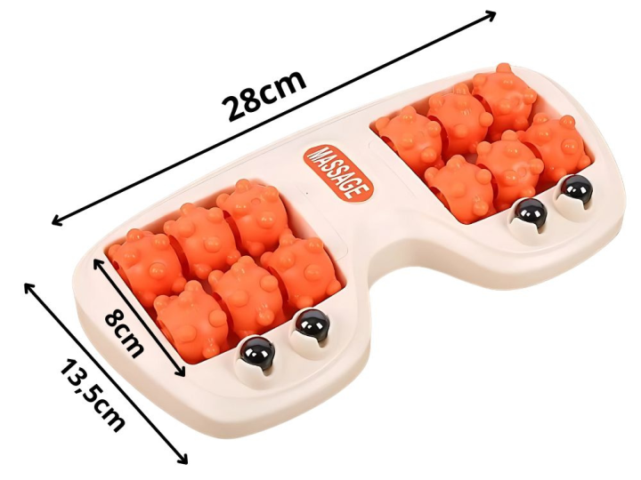 Masażer do stóp roller plastikowy rolki 2x3 masujące z metalowymi kulkami