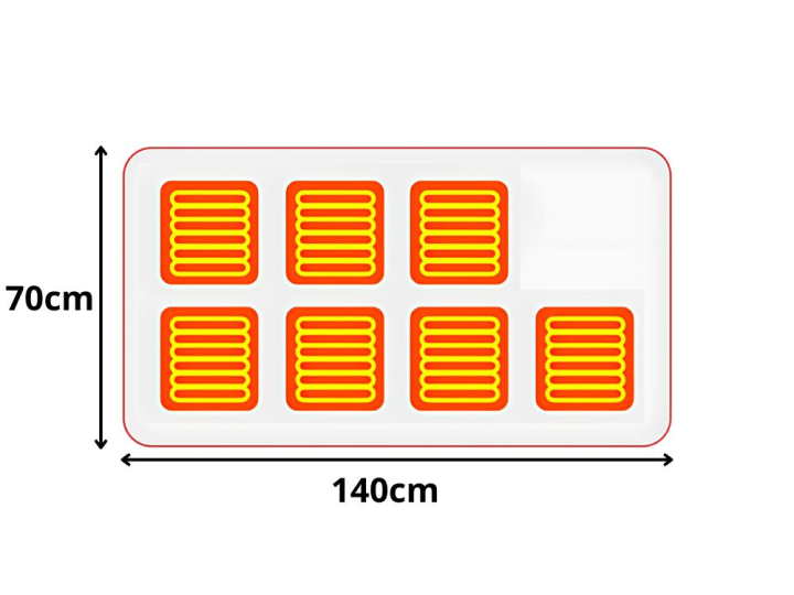 Koc elektryczny usb duży 140x70 cm bluza ciepła 3 tryby 7 stref ogrzewania grzewczy