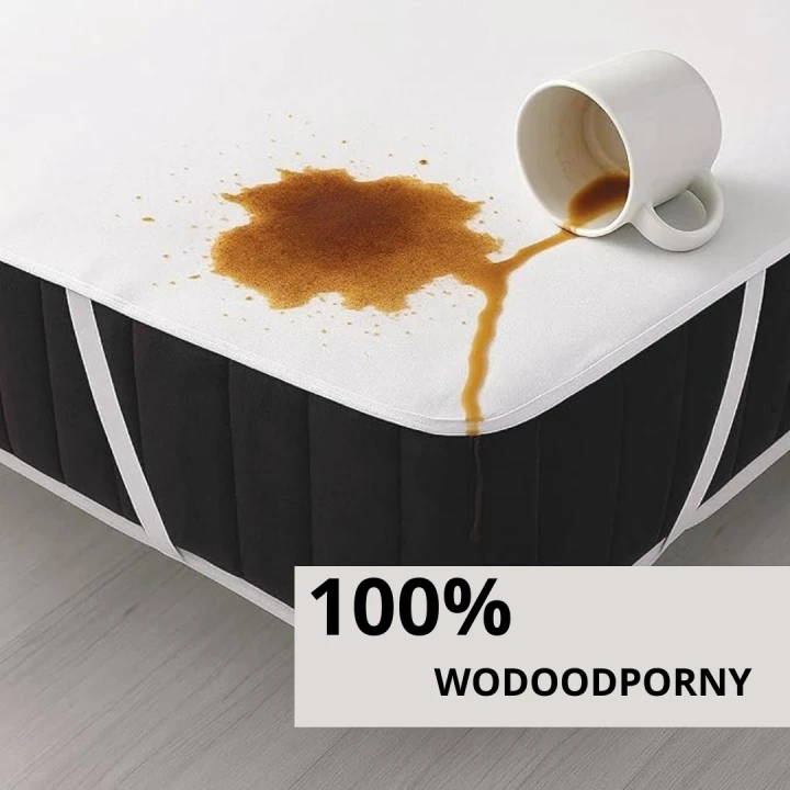Wodoodporny ochraniacz na materac bawełniany oddychający z membraną TPU 180x200