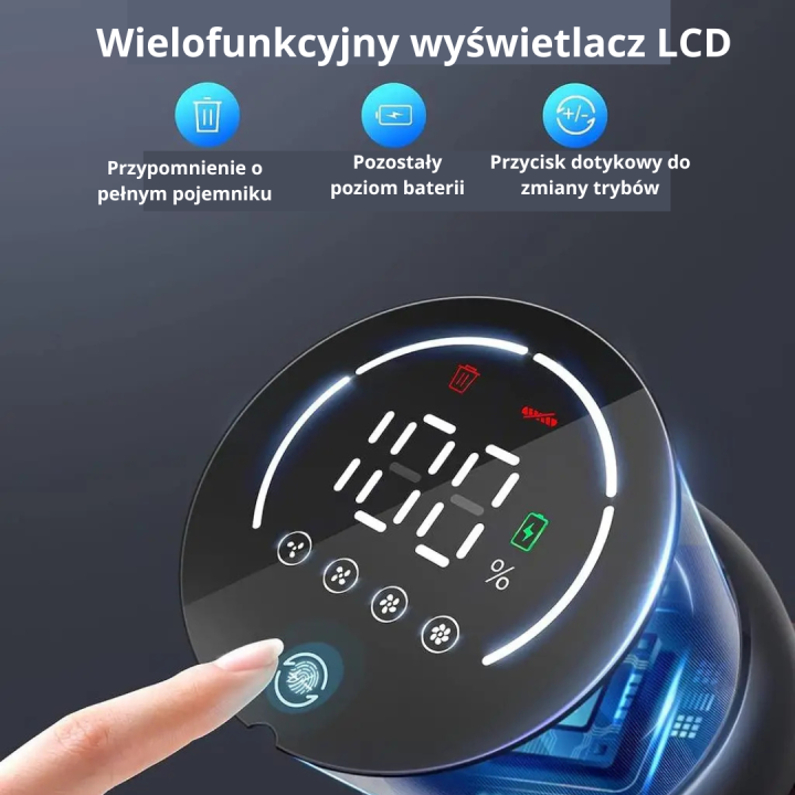 Odkurzacz bezprzewodowy filtr hepa obrotowa szczotka 120W lekki