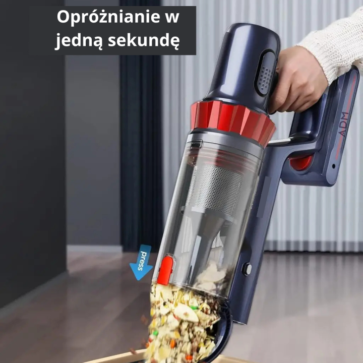Odkurzacz bezprzewodowy filtr hepa obrotowa szczotka 120W lekki