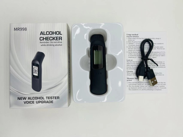 Alkomat bezustnikowy profesjonalny usb precyzyjny kieszonkowy bezkontaktowy tester trzeźwości