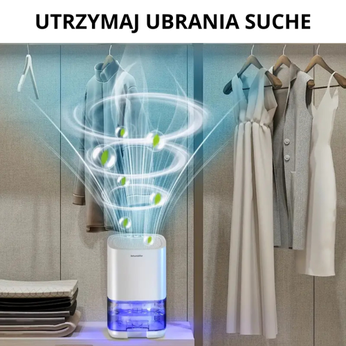 Osuszacz powietrza SilentAir 7 LED przeciw pleśni nieprzyjemnym zapachom cichy kompaktowy