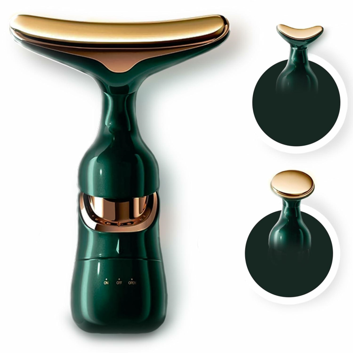 Masażer do twarzy szyi 3w1 ujędrniający upiększający wibracyjny lifting 4D