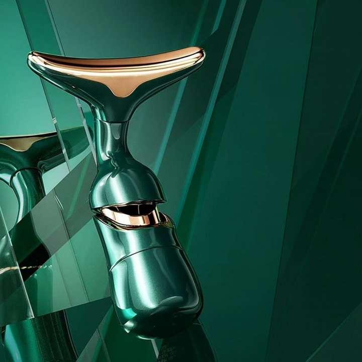 Masażer do twarzy szyi 3w1 ujędrniający upiększający wibracyjny lifting 4D