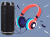 Głośnik bezprzewodowy bluetooth boombox przenośny usb radio fm aux