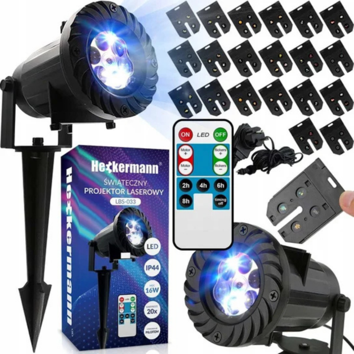 ILUMINACJA świąteczna LED projektor laserowy boże narodzenie z pilotem