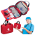 Apteczka Pierwszej Pomocy Turystyczna Podróżna Samochodowa First Aid Kit 173 elementy wodoodporna czerwona