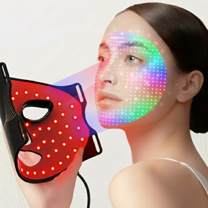Maska LED na twarz terapia fotonowa 7 kolorów przeciwzmarszczkowa trądzik