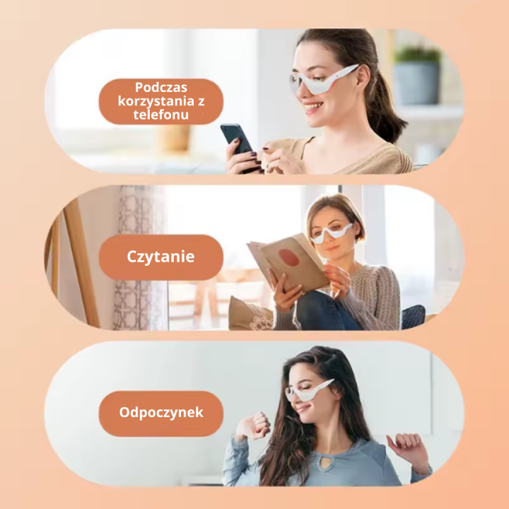 Masażer Pod Oczy LED Red Light – na Cienie Obrzęki Zmarszczki worki pod oczami