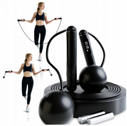 Skakanka z obciążeniem trening kardio fitness licznik LCD regulowana 280 cm