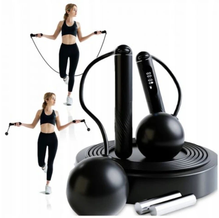 Skakanka z obciążeniem trening kardio fitness licznik LCD regulowana 280 cm