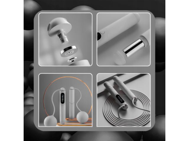 Skakanka z obciążeniem trening kardio fitness licznik LCD regulowana 280 cm