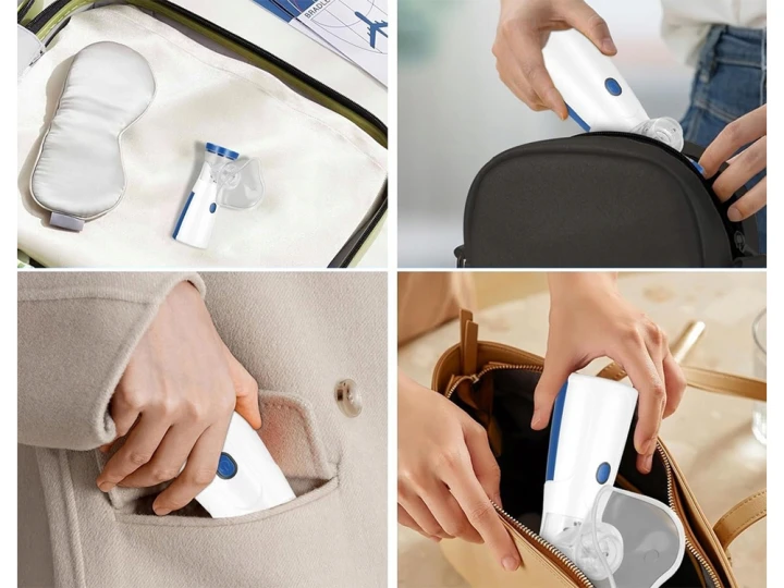 Inhalator nebulizator siateczkowy mesh przenośny bezprzewodowy cichy maska inhalacji