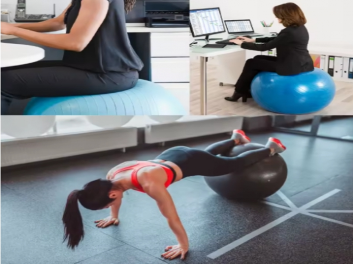 Piłka gimnastyczna fitness 65cm do rehabilitacji z pompką