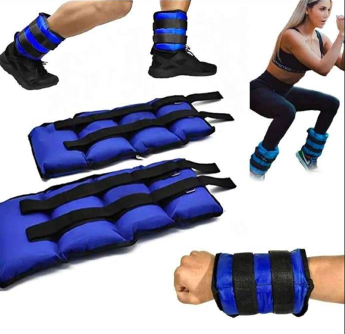 Obciążniki na Kostki i Nadgarstki 2x1 kg Neoprenowe Regulowane – Ciężarki Fitness do Ćwiczeń, Cardio, Rehabilitacji