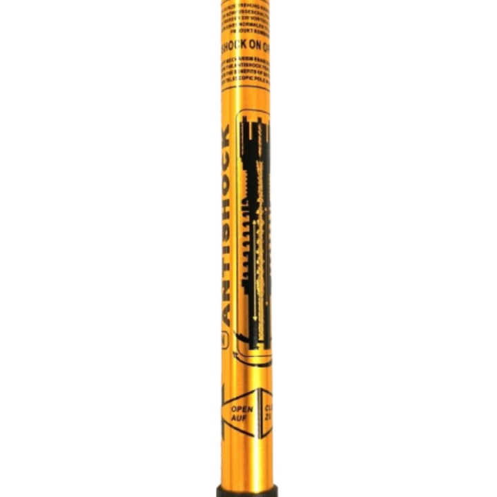 Kijki Trekkingowe Teleskopowe 135 cm Anti-Shock z Kompasem Złote Nordic Walking Góry
