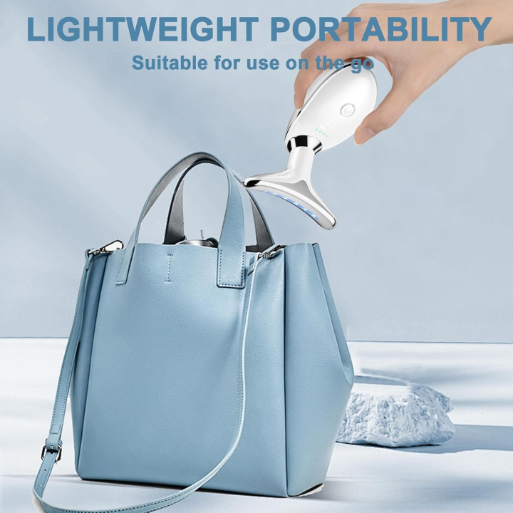 Masażer soniczny EMS do twarzy i szyi LED – lifting, ujędrnianie i regeneracja skóry