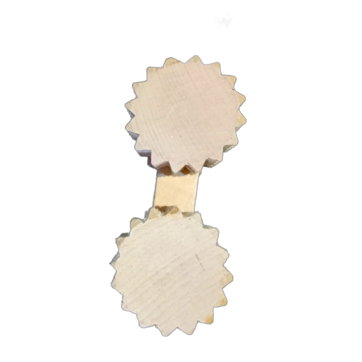 Drewniany masażer do pleców i ciała 6 rolek – ręczny masażer z rączką 30 cm, masażer antycellulitowy, masaż relaksacyjny i regeneracyjny