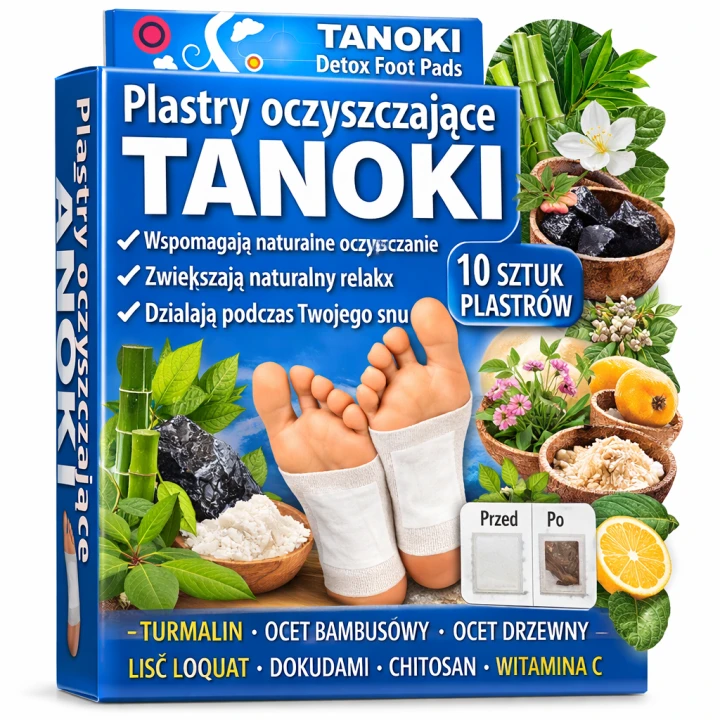 plastry oczyszczające tanoki detox foot pads