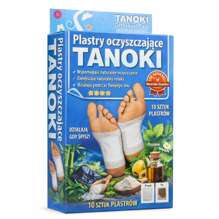 plastry oczyszczające tanoki detox foot pads
