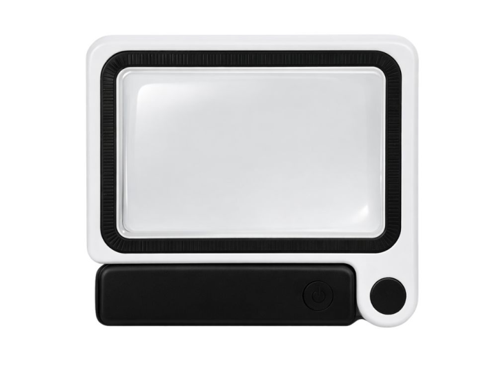 Lupa LED 3.5x składana – szkło powiększające do czytania, stojąca, podświetlana