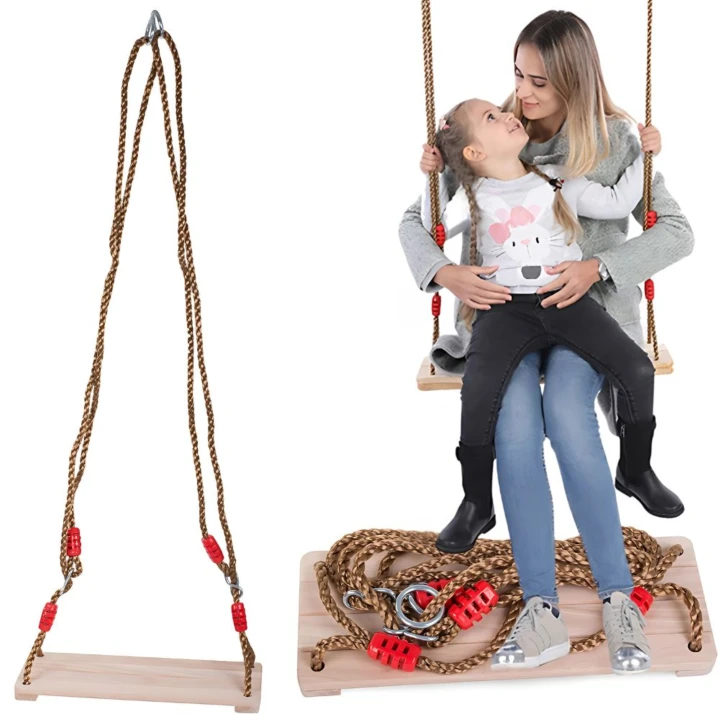 Drewniana huśtawka ogrodowa dla dzieci i dorosłych – solidna i bezpieczna