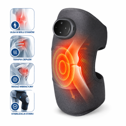 Opaska z masażerem i podgrzewaniem na bolące kolana i stawy
