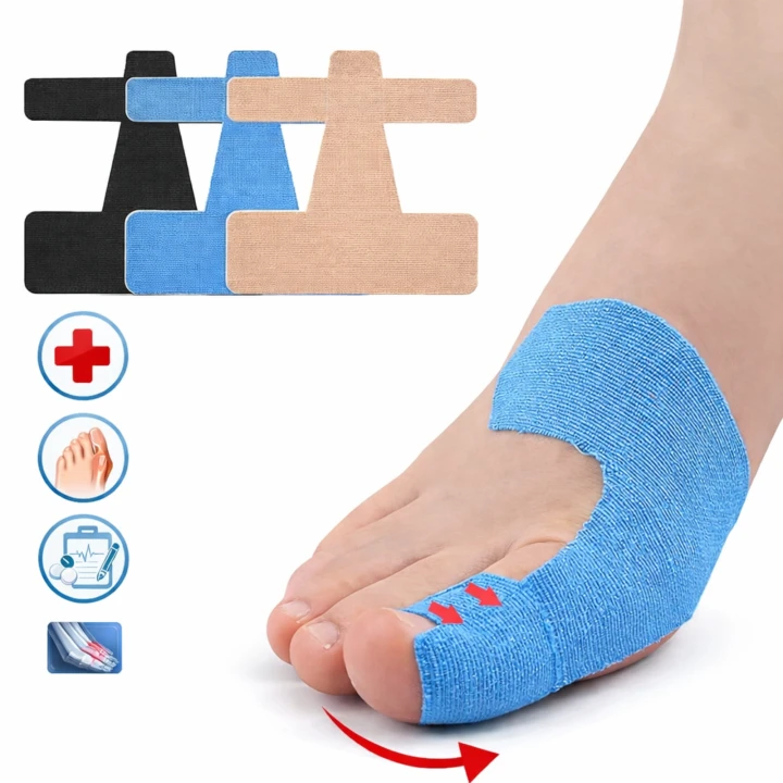 Kinesiotaping na stopie z halluksem.png