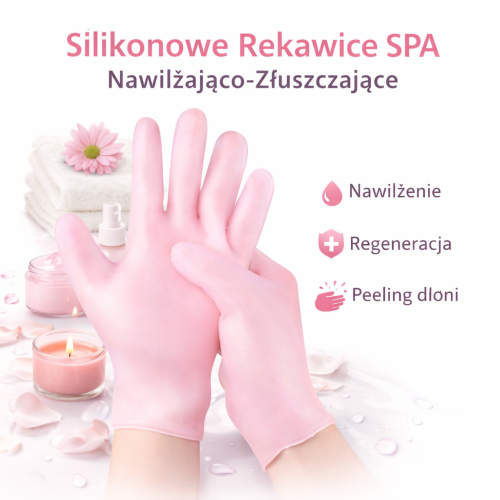 Silikonowe rękawice SPA nawilżające i złuszczające – premium pielęgnacja dłoni | efekt medyczny