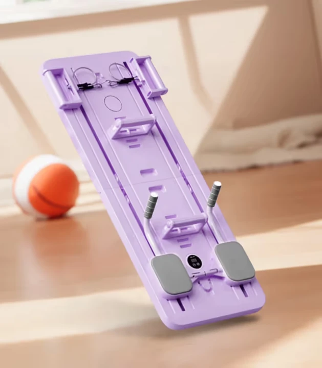 Deska do pilatesu wielofunkcyjna składana – trening domowy, taśmy oporowe, timer, uchwyt na telefon | model premium