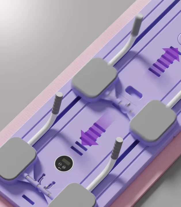 Deska do pilatesu wielofunkcyjna składana – trening domowy, taśmy oporowe, timer, uchwyt na telefon | model premium