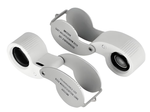 Lupa jubilerska 60x LED UV USB składana – precyzyjna lupa powiększająca premium do czytania i diagnostyki