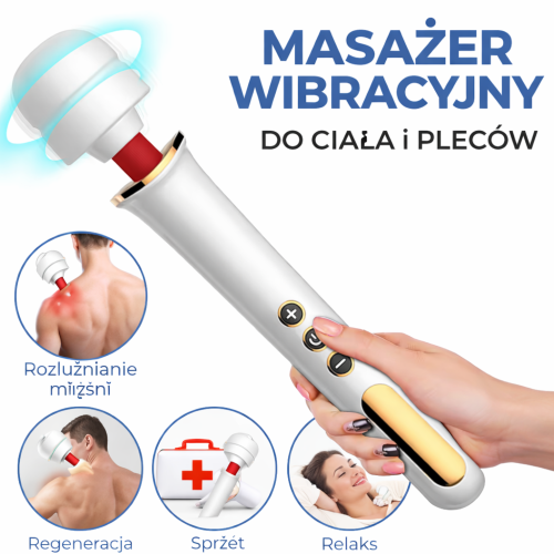 Masażer wibracyjny do ciała – profesjonalny masaż mięśni pleców | relaksacyjny, regeneracyjny, medyczny