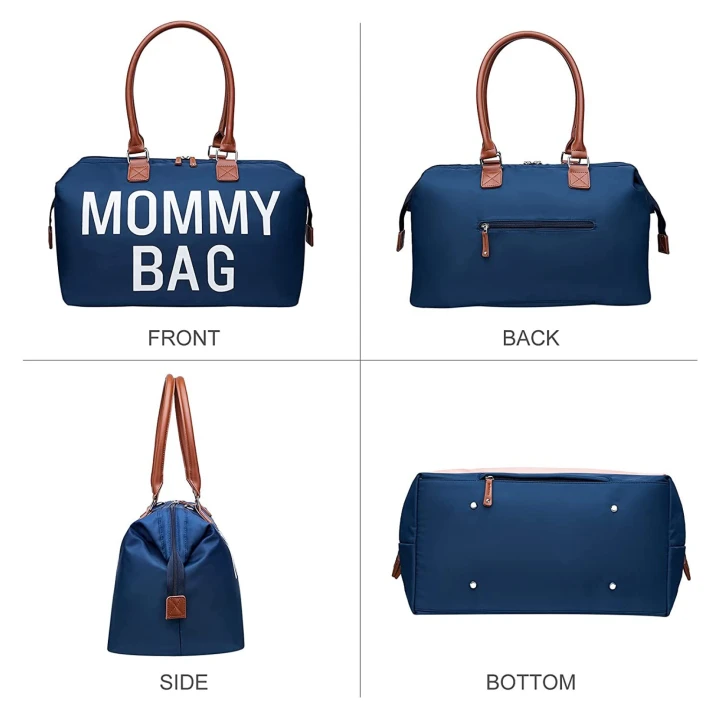 Torba Czarna Mommy Bag – 5w1 Premium Zestaw dla Mamy i Dziecka