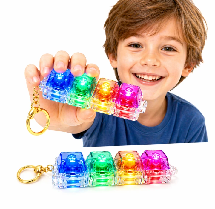 kliker klawisze ADHD zabawka sensoryczna LED