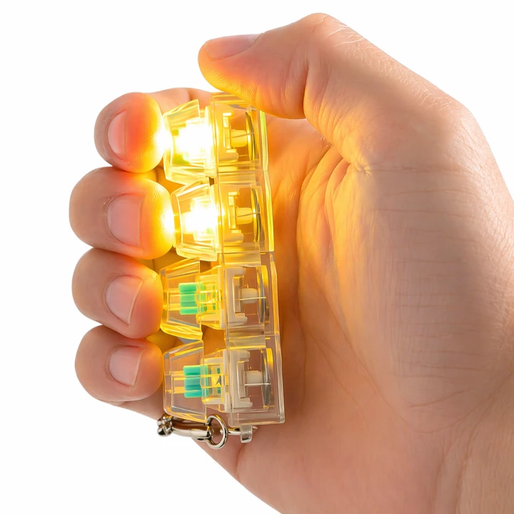 clicker klawiatura LED RGB świecące przyciski