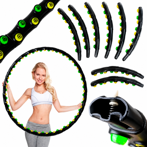 Hula hop odchudzające z masażerem FIT – koło fitness do ćwiczeń brzucha i talii