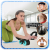 Roller trenażer mięśni brzucha z podpórką | kółko fitness ABS z timerem + mata treningowa