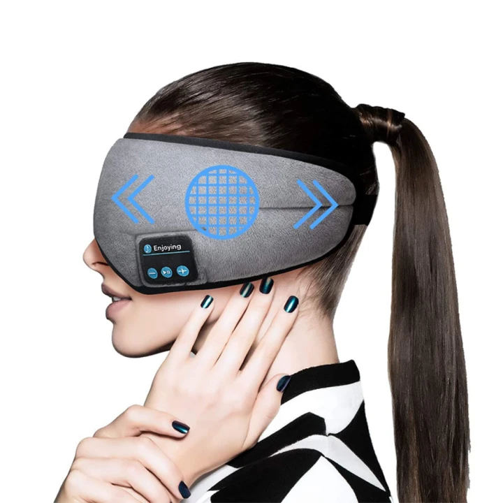 Opaska na Oczy do Spania Bluetooth 5.0 – Zaciemniająca Maska Muzyczna 3D do Snu i Relaksu