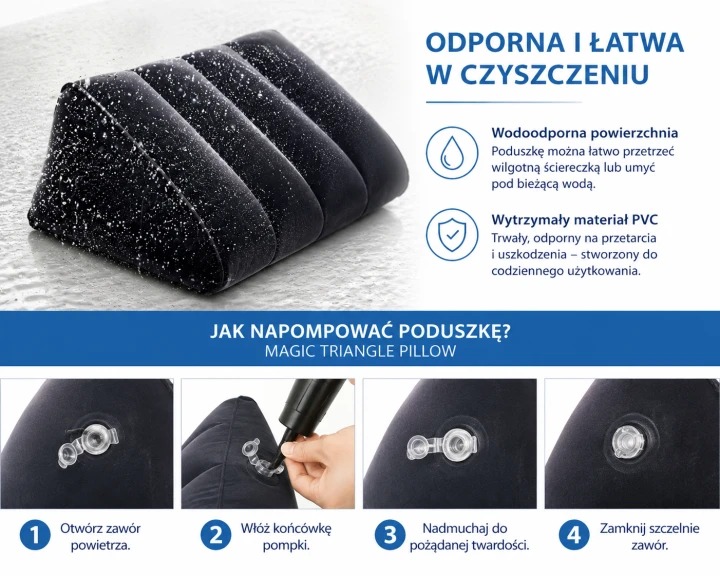 Nadmuchiwana Poduszka Klinowa Ortopedyczna – Komfort, Ulga i Zdrowe Podparcie Kręgosłupa